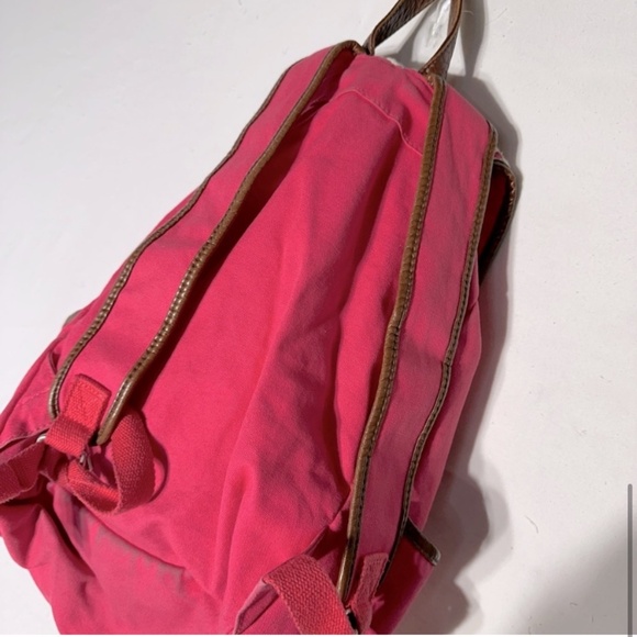 5/$25 Aeropostale Pink Canvas With Cream Crochet Backpack - Picture 10 of 15